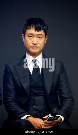 Jo Woo-Jin, 23. Juni 2022 : der südkoreanische Schauspieler Jo Woo-Jin nimmt an einer Produktionspressekonferenz für den Film 'Alienoid' in Seoul, Südkorea, Teil. Kredit: Lee Jae-won/AFLO/Alamy Live Nachrichten Stockfoto