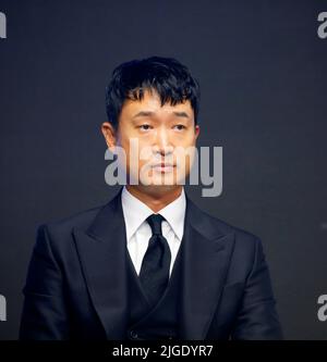 Jo Woo-Jin, 23. Juni 2022 : der südkoreanische Schauspieler Jo Woo-Jin nimmt an einer Produktionspressekonferenz für den Film 'Alienoid' in Seoul, Südkorea, Teil. Kredit: Lee Jae-won/AFLO/Alamy Live Nachrichten Stockfoto