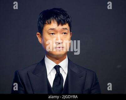 Jo Woo-Jin, 23. Juni 2022 : der südkoreanische Schauspieler Jo Woo-Jin nimmt an einer Produktionspressekonferenz für den Film 'Alienoid' in Seoul, Südkorea, Teil. (Foto von Lee Jae-won/AFLO) (SÜDKOREA) Stockfoto