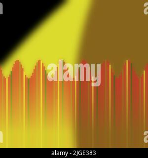 Abstrakt Bunte Illustration des stilisierten Klangfrequenzequalizers Element Regenbogenlinien und Welle auf einem einfachen Hintergrund und Tapete Stockfoto