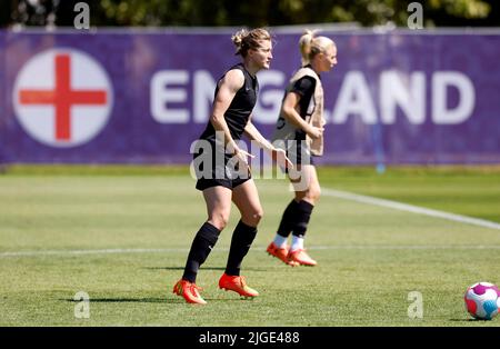 Englands Ellen White während einer Trainingseinheit beim UEFA Women's Euro 2022 England Media Day im Lensbury, Teddington. Bilddatum: Sonntag, 10. Juli 2022. Stockfoto