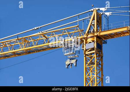 Kran in Port Glasgow am Ferguson Shipbuilding Dock Stockfoto