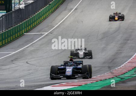 06 SARGEANT Logan (usa), Carlin, Dallara F2, Aktion während der 8. Runde der FIA Formel 2 Meisterschaft 2022, auf dem Red Bull Ring, vom 8. Bis 10. Juli 2022 in Spielberg, Österreich - Photo Klaas Norg / Dutch Photo Agency / DPPI Stockfoto