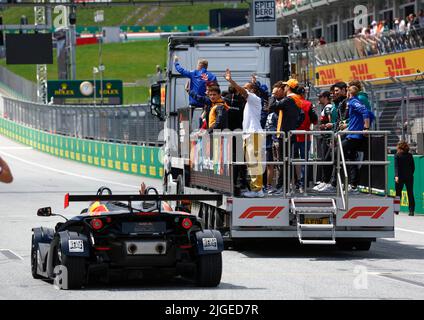 Spielberg, Österreich. 10.. Juli 2022. Fahrerparade, F1 Grand Prix von Österreich am Red Bull Ring am 10. Juli 2022 in Spielberg, Österreich. (Foto von HIGH TWO) Quelle: dpa/Alamy Live News Stockfoto