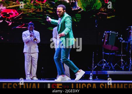 concerto di John Legend al Lucca Summer Festival, italia Stockfoto