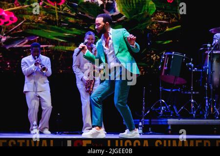 concerto di John Legend al Lucca Summer Festival, italia Stockfoto