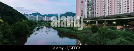 Nachtansicht der Stadt Anyang, Gyeonggi-do, Korea Stockfoto