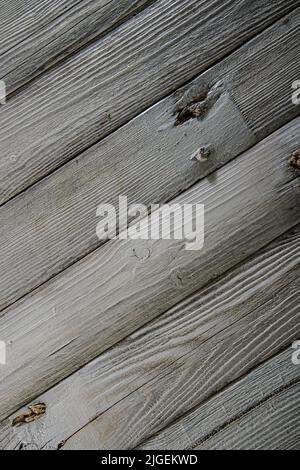 Detail der alten weißen getünchten Bretter Stockfoto