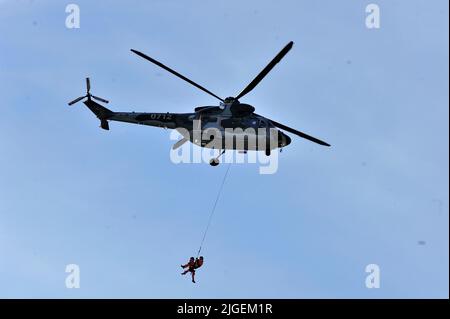 W-3A Sokół SAR, Hubschrauber, Flug, polnischer Mehrrollenhubschrauber, hergestellt von PZL Świdnik Stockfoto