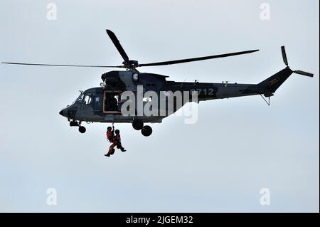 W-3A Sokół SAR, Hubschrauber, Flug, polnischer Mehrrollenhubschrauber, hergestellt von PZL Świdnik Stockfoto