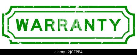 Grunge grün Garantie Wort Gummi Siegel Stempel auf weißem Hintergrund Stock Vektor