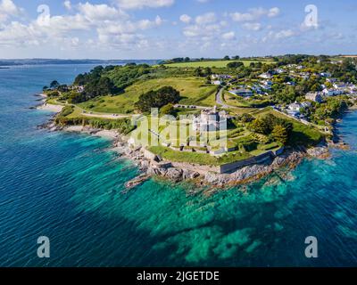 St Mawes Castle an der Küste in Cornwall bei Falmouth. Stockfoto