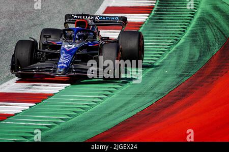 Spielberg, Österreich. 10.. Juli 2022. SPIELBERG - Alexander Albon (23) mit dem Williams FW44 beim Sprint-Rennen vor dem Grand Prix von Österreich F1 auf dem Red Bull Ring am 9. Juli 2022 in Spielberg, Österreich. ANP SEM VAN DER WAL Quelle: ANP/Alamy Live News Stockfoto