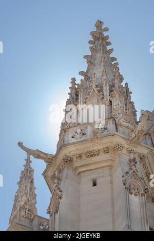 Fragment von Saint-Chapelle im Dorf Chateau de Vincennes in der Nähe von Paris, Frankreich Stockfoto