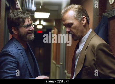 ZACH GALIFIANAKIS, Michael Keaton, BIRDMAN, 2014 Stockfoto