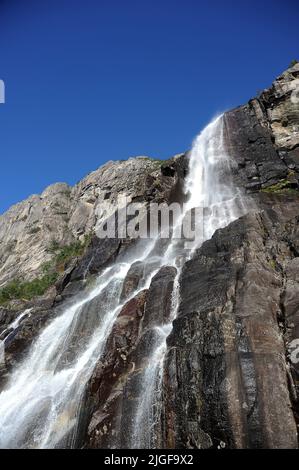 Hengjanefossen in Lysefjord. Stockfoto