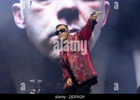 Mailand Italien 6. Juli 2022 Salmo live im Stadio Giuseppe Meazza San Siro © Roberto Finizio / Alamy Stockfoto