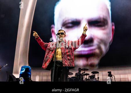 Mailand Italien 6. Juli 2022 Salmo live im Stadio Giuseppe Meazza San Siro © Roberto Finizio / Alamy Stockfoto