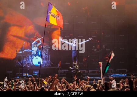 Pilton, Großbritannien. 25.. Juni 2022. Der englische Schauspieler, Sänger, Musiker und Songwriter Dominic Richard Harris, bekannt als Yungblud, tritt auf der John Peel Bühne des Glastonbury Festivals live auf. (Foto von Dawn Fletcher-Park/SOPA Images/Sipa USA) Quelle: SIPA USA/Alamy Live News Stockfoto