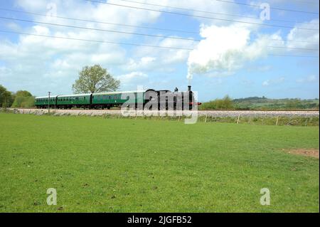 '30053' und Zug in der Nähe von Northiam. Stockfoto