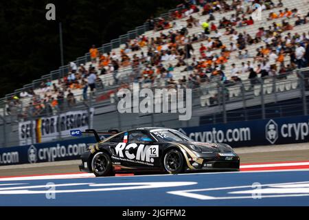 Spielberg, Österreich. 9.. Juli 2022. #12 Marvin Klein (F, CLRT), Porsche Mobil 1 Supercup am Red Bull Ring am 9. Juli 2022 in Spielberg, Österreich. (Foto von HIGH TWO) Quelle: dpa/Alamy Live News Stockfoto