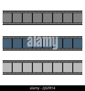 Vektordarstellung der Filmstreifensammlung isoliert auf weißem Hintergrund Stock Vektor