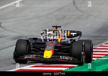 Spielberg, Österreich. 27. Januar 2022. #01 Max Verstappen Red Bull Racing Honda während des österreichischen GP, 6-10. Juli 2022 auf der Red Bull Ring Strecke, Formel 1 Weltmeisterschaft 2022. 10/07/2022 Foto Federico Basile/Insidefoto Kredit: Insidefoto srl/Alamy Live News Stockfoto