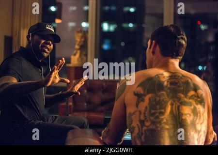 ANTOINE FUQUA, MARTON CSOKAS, DEN EQUALIZER, 2014 Stockfoto