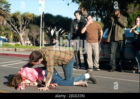 ASHLEY GREENE, ANTON YELCHIN und begräbt die EX, 2014 Stockfoto