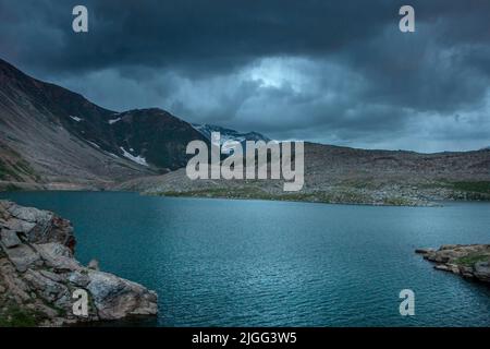 Atemberaubende Aussicht auf den Gipfel der Kathedrale von Passu, nördlich von Gulmit Village im Hunza Valley, dem Attabad Lake Pakistan Stockfoto