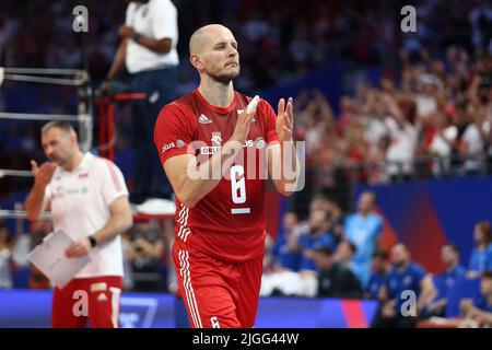 Danzig, Polen. 10.. Juli 2022. Bartosz Kurek aus Polen während des 2022-Manns der FIVB Volleyball Nations League zwischen Polen und Slowenien in Credit: PAP/Alamy Live News Stockfoto