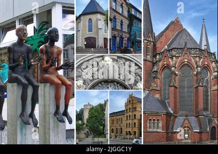 Gera ist eine Stadt in Thüringen, Deutschland. Sie ist nach der Hauptstadt Erfurt und Jena die drittgrößte Stadt des Landes. Stockfoto