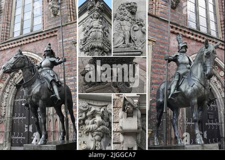 Die Stadt Bremen (Deutschland), die Hauptstadt des Landes Bremen, ist eine wunderschöne, tausendjährige Stadt, die reich an Geschichte, Kunst und Musik ist. Stockfoto