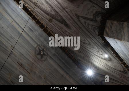 Die Salzmine Slanic Prahova, 1 Stunden von Bukarest entfernt, ist wegen der Extraktion geschlossen, ist aber aufgrund der reinen Luft ein beliebtes medizinisches Touristenziel. Stockfoto