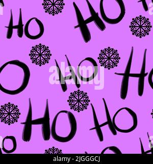 Weihnachten nahtlose Santa ho ho ho ho Muster für Neujahr Geschenke und Geschenkpapier und Notizbücher und Zubehör und Kinder. Hochwertige Illustration Stockfoto