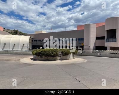 AN der GRENZE ZWISCHEN DEN USA und Mexiko in Nogales, Arizona. Stockfoto