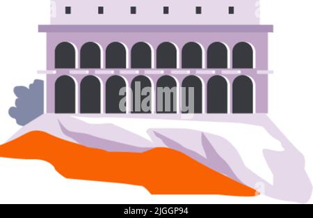 Coliseum Römische antike Architektur Konstruktion Stock Vektor