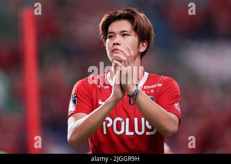 Saitama, Japan. 10.. Juli 2022. Atsuki Ito (Reds) Fußball/Fußball: 2022 J1 Ligaspiel zwischen Urawa Red Diamonds 3-0 FC Tokyo im Saitama Stadium 2002 in Saitama, Japan. Quelle: AFLO SPORT/Alamy Live News Stockfoto