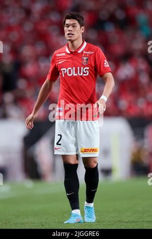 Saitama, Japan. 10.. Juli 2022. Hiroki Sakai (Reds) Fußball: 2022 J1 Ligaspiel zwischen Urawa Red Diamonds 3-0 FC Tokyo im Saitama Stadium 2002 in Saitama, Japan . Quelle: AFLO SPORT/Alamy Live News Stockfoto