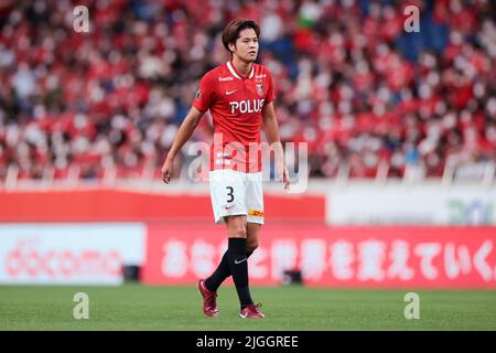 Saitama, Japan. 10.. Juli 2022. Atsuki Ito (Reds) Fußball/Fußball: 2022 J1 Ligaspiel zwischen Urawa Red Diamonds 3-0 FC Tokyo im Saitama Stadium 2002 in Saitama, Japan. Quelle: AFLO SPORT/Alamy Live News Stockfoto