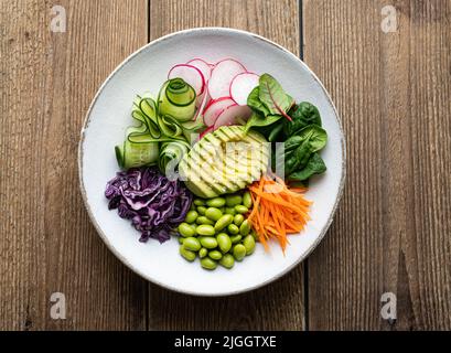 Vegane Buddha Schale mit Gemüse Stockfoto