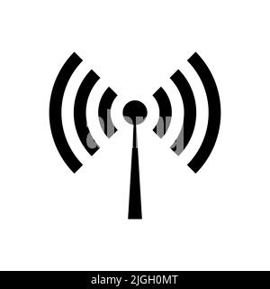 WiFi-Symbol. Antennenvektor-Symbol auf weißem Hintergrund isoliert Stock Vektor