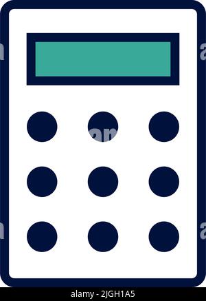 Einfaches Rechnersymbol. Buchhaltungssymbol. Bearbeitbarer Vektor. Stock Vektor