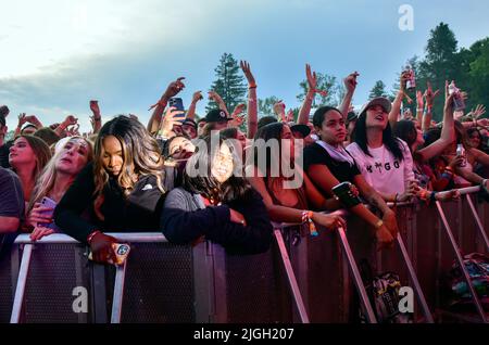 Napa Valley, Kalifornien, 28. Mai 2022 - Konzertpublikum beim BottleRock Festival 2022 in Napa California, Credit: Ken Howard/Alamy Stockfoto