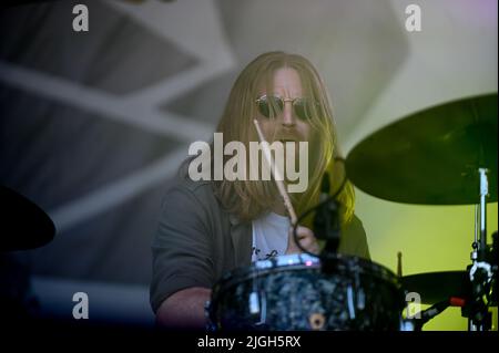 9. Juli 2022, Doncaster, South Yorkshire, USA: The Coral Performing at Askern Music Festival, Großbritannien, 09.07.2022 (Bildquelle: © Robin Burns/ZUMA Press Wire) Stockfoto