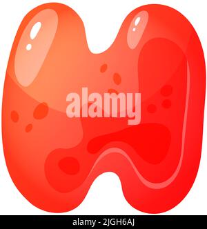 Gelee bunte Alphabete, Comic-Alphabet für Kinder. Jelly Bright Font. Kindliche Art für Veranstaltungen, Aktionen. Stock Vektor
