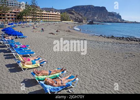 Strand von Taurito, Kanarische Inseln, Spanien, Europa Stockfoto