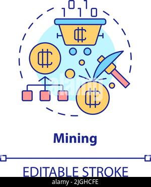 Symbol für das Mining-Konzept Stock Vektor