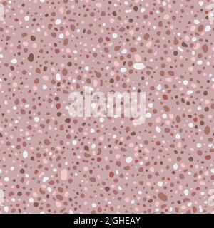Terrazzo-Boden im nahtlosen Muster im Stil 1970s oder 1980s. Nahtlose Vektorstruktur für Bodenmuster oder Modedruck. Stock Vektor
