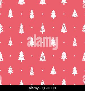 Weihnachtsbäume nahtlose Textur. Vektorgrafik. Weihnachtsmuster. Stock Vektor